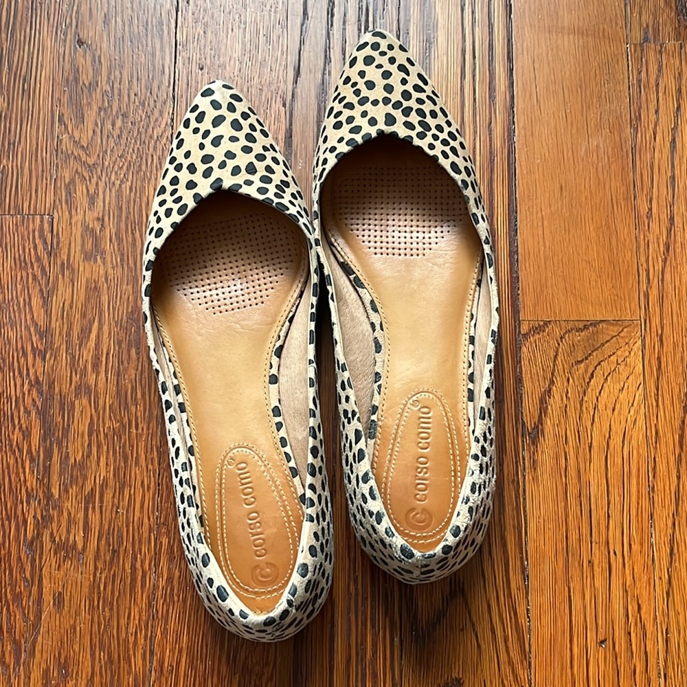 Corso Como Julia Leopard Pointed Toe Flat Size 7 - Picture 2 of 8